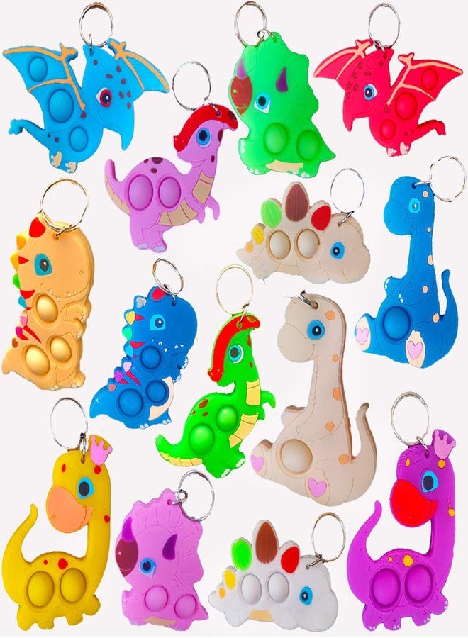 HOZKEAP 30 packs Bulk animal Mini pop Fidget Keychain，birthday Party Favors Supplies and Classroom summer Student Prize gifts - Image 1